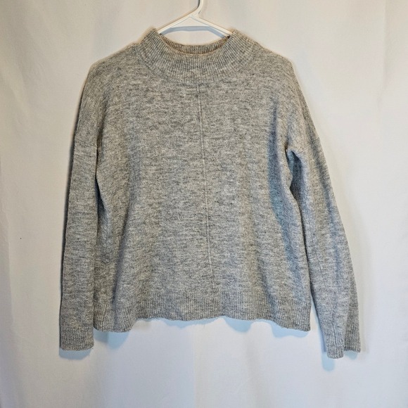 Jack Wills Sweaters - Jack Wills Womens Mock Neck Sweater Gray Knit Pullover Long Sleeve Size US 2